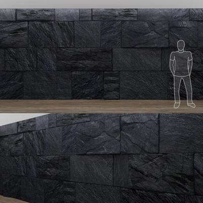 black wild stone wall — Вид 1