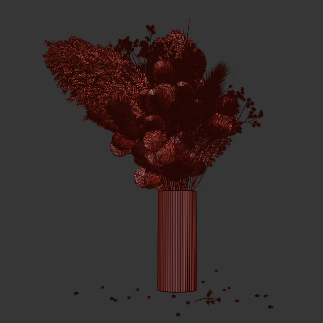 Dry flowers in modern vase 3 — Скачать