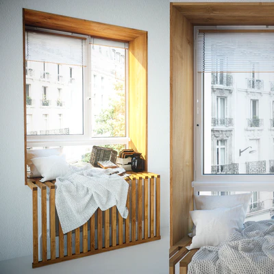 Window with wooden slopes — Ver 2