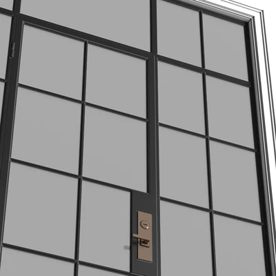 Interroom modern Art Deco style door. Glass partition. Entrance Art Deco Interior Door — Ver 2