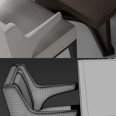 Table and chairs baker DINING CHAIR — Ver 2