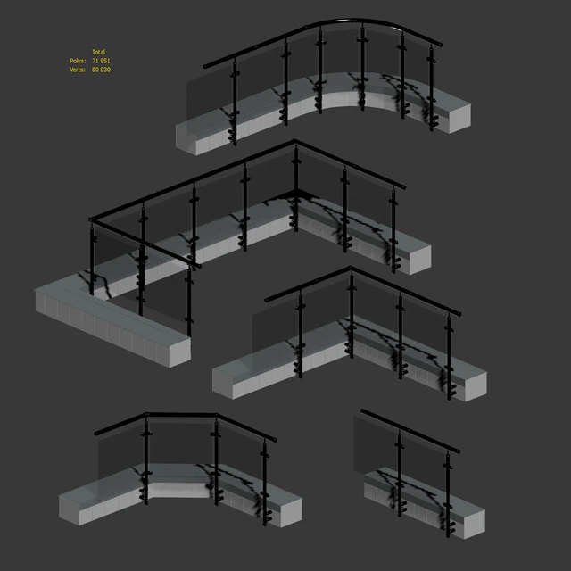 Railings for balconies, terraces. 5 models — Descargar