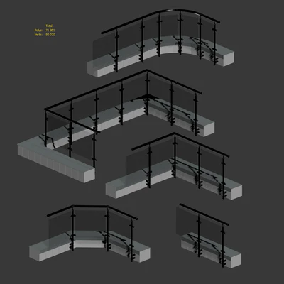Railings for balconies, terraces. 5 models — Ver 2
