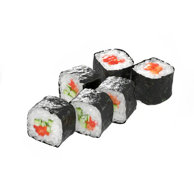 Sushi rolls with salmon and cucumber — Ver 3