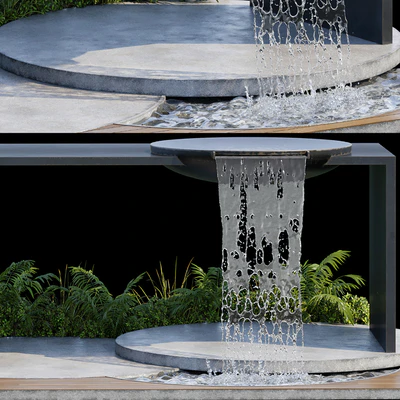 Landscape Furniture  with Fountain - Architect Element 09 — Вид 2