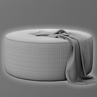 Round Ottoman By Howard Elliott Collection — Вид 2