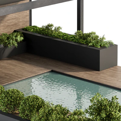 Backyard and Landscape Furniture with Pool 03 — Вид 3