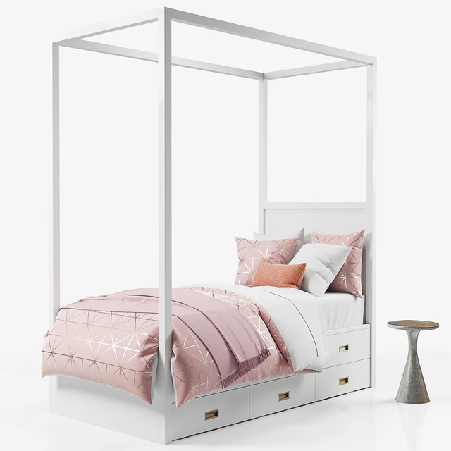 Avalon Canopy Bed with Trundle — Скачать