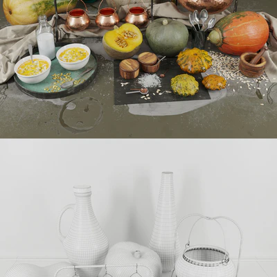 Decor set with pumpkins — Вид 2