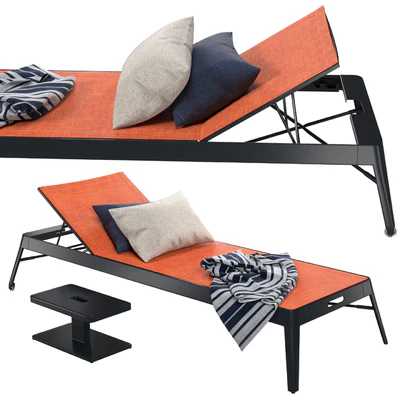 Tolix Azur Sun Lounger + Side Table — Вид 1