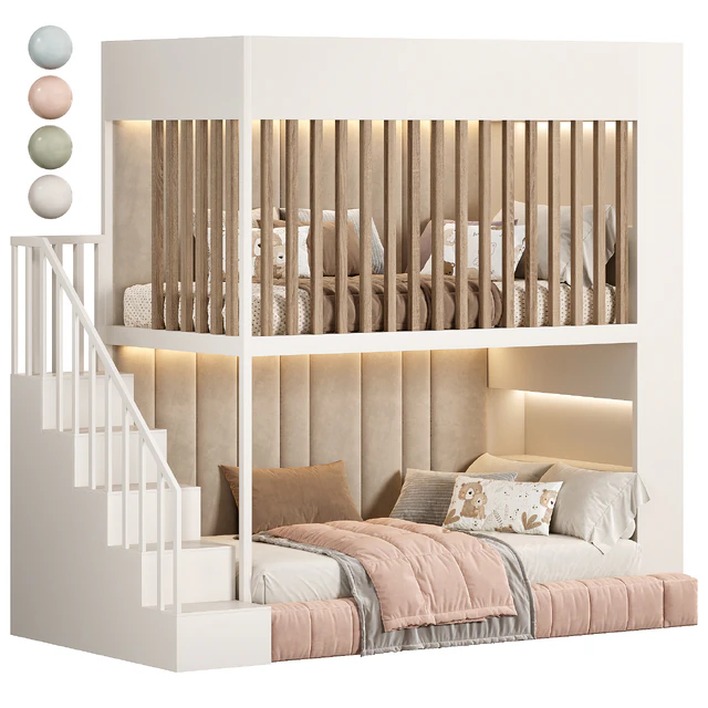 Designer two-level bed Kids room — Descargar