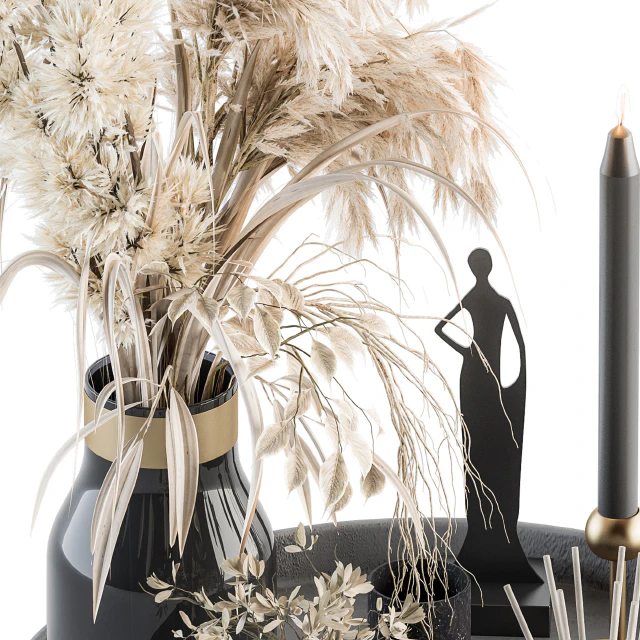 Decorative Set with Bouquet in Tray - Set 60 — Descargar