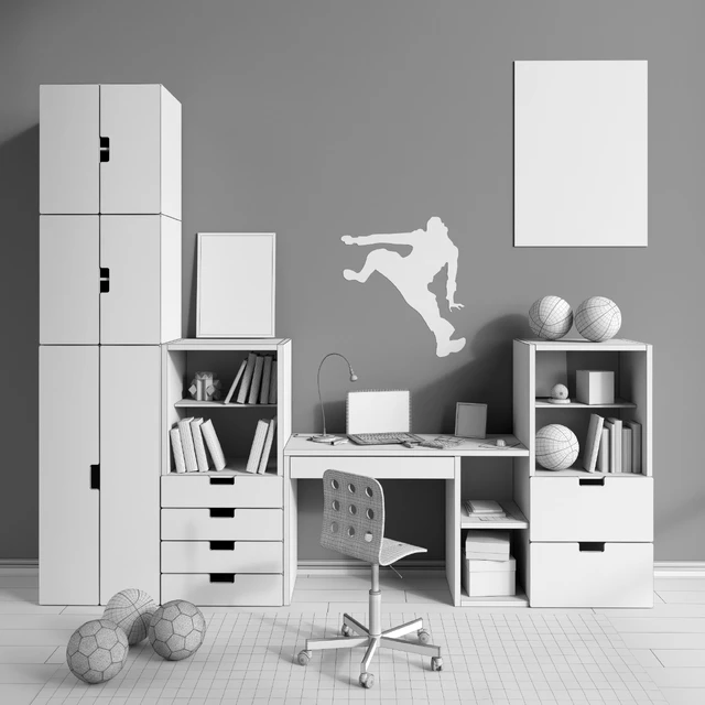 Modular furniture and accessories for a children's room IKEA set 1 — Descargar