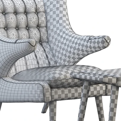 PP19 Papa Bear chair and ottoman — Ver 4