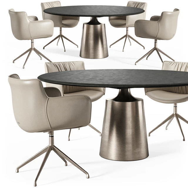Cattelan Italia Yoda Argile table Rhonda chair — Скачать
