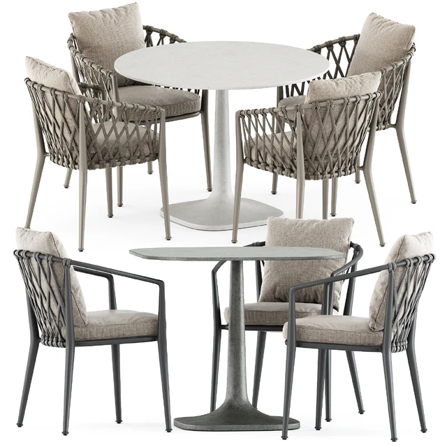 Erica outdoor chair and Fiore Outdoor table by bebitalia — Скачать