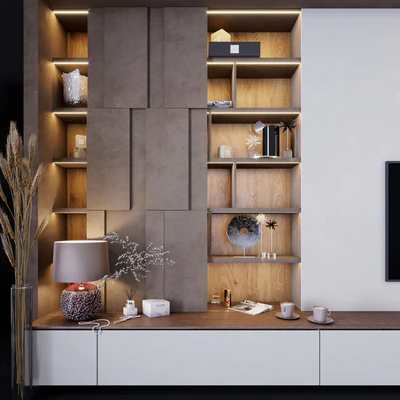 Furniture for TV zones with decor — Ver 2