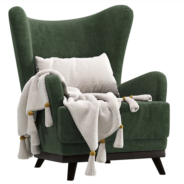 Armchair Oxford Velvet Yellow by Divan.ru / Кресло Оксфорд Velvet Emerald — Скачать