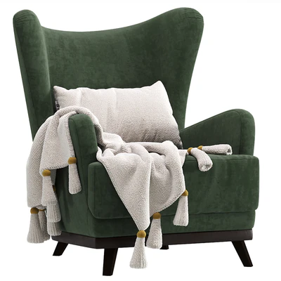 Armchair Oxford Velvet Yellow by Divan.ru / Кресло Оксфорд Velvet Emerald — Вид 3