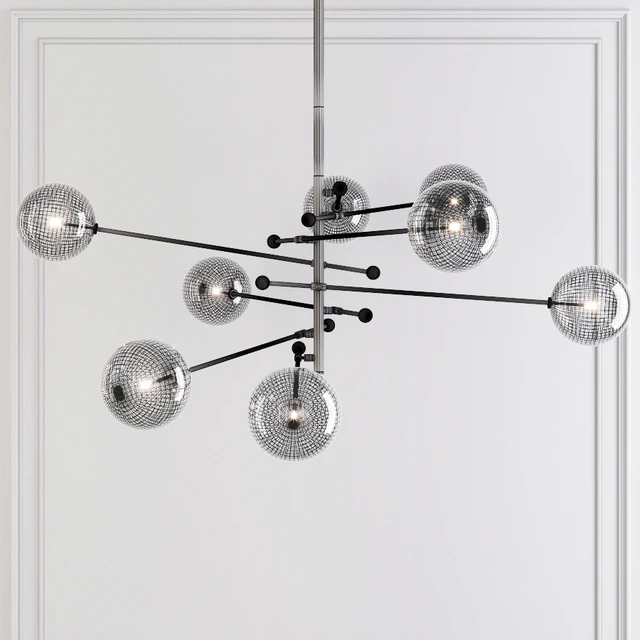 Restoration Hardware Glass Globe Mobile 8-ARM CHANDELIER 79 — Descargar