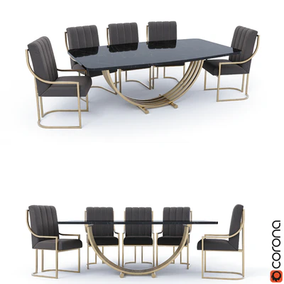 Golden Table and Chair — Ver 3