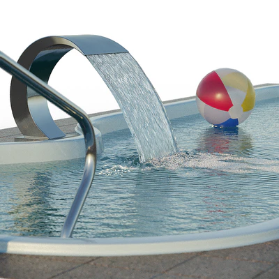 Narbonne composite pool with waterfall — Ver 2