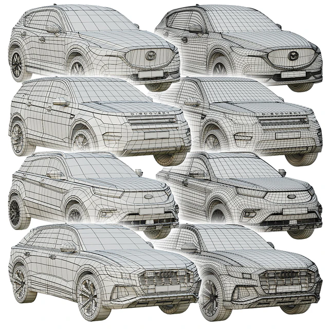 Set of low poly cars 2 — Descargar