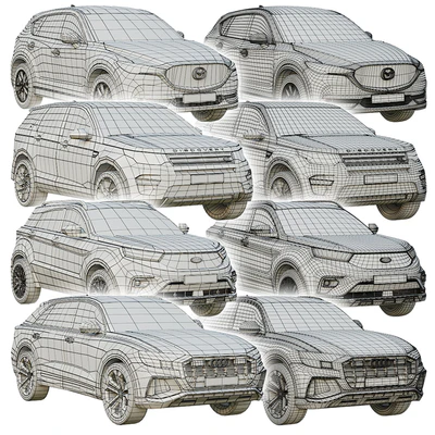Set of low poly cars 2 — Ver 2