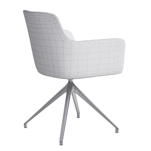 Office chair City by Quadrifoglio, fabric with metal curly legs — Descargar