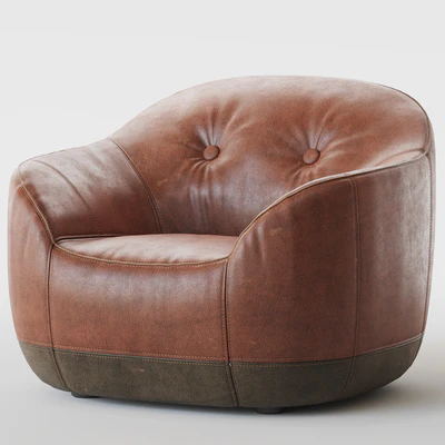 Armchair, Natuzzi, Furrow — Вид 1
