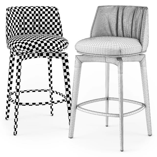 Poltrona Frau Archibald wood Stool — Скачать