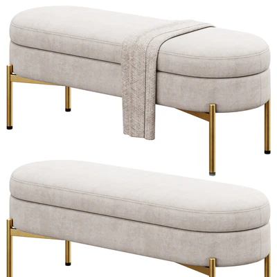 Chloe Storage Bench ottoman by Lumisource — Вид 3