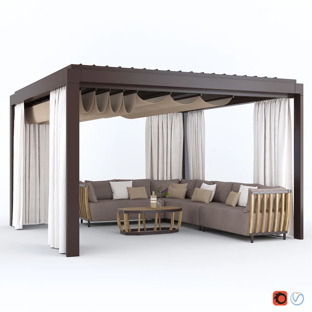 Garden Arbor with sofa Eivissa Ethimo — Descargar