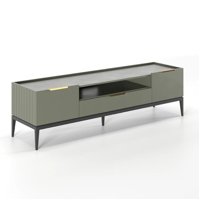 TV cabinet Metropolitan with drawer and folding fronts — Descargar