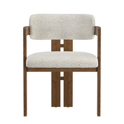 Curved Walnut Dining Chair — View 4