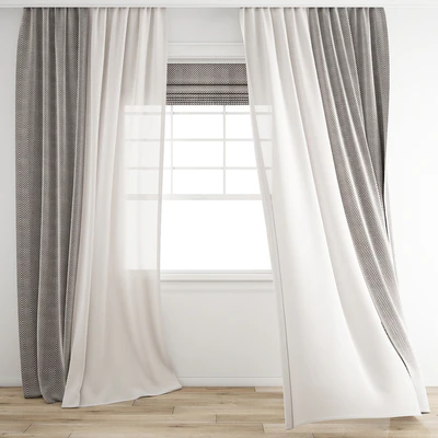 Curtain 573/Wind blowing effect 15 — Вид 1