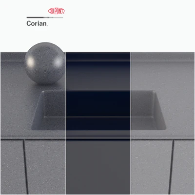 Dupont Corian Kitchen Countertops Blue 2 — Ver 2