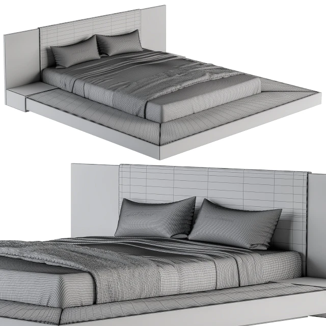 Veneer Defalco Upholstered Platform Bed — Descargar