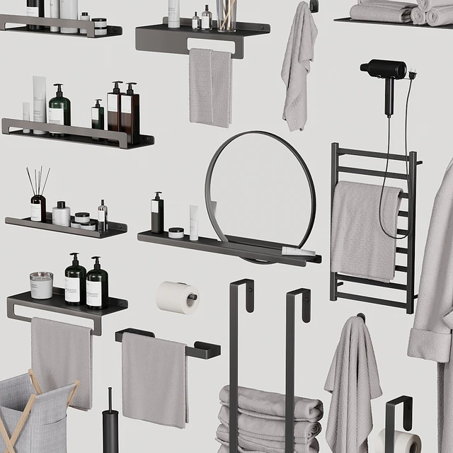 Bathroom and toilet accessories set — Descargar