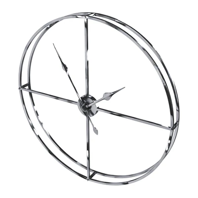 Wall clock round (chrome) 76cm Garda Decor — descargar