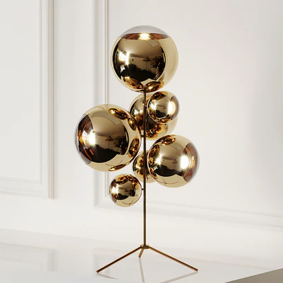 Mirror Ball Gold Stand Chandelier by Tom Dixon — Ver 1