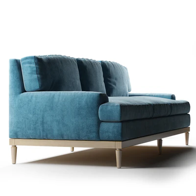 Sutton Sofa, Harbor Blue Velvet — Ver 2