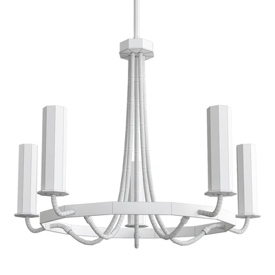 Kearney Vintage Black with Warm Brass 5 Light Chandelier by Savoy House — Ver 2