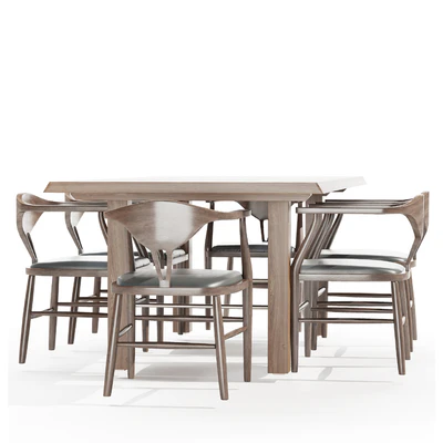 Montana Live Edge Dining Table with Peking B Dining Chairs — Вид 2