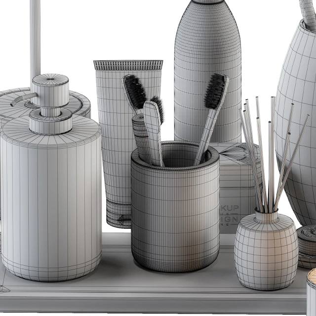 Bathroom accessory Set with Bouquet Set 19 — Descargar