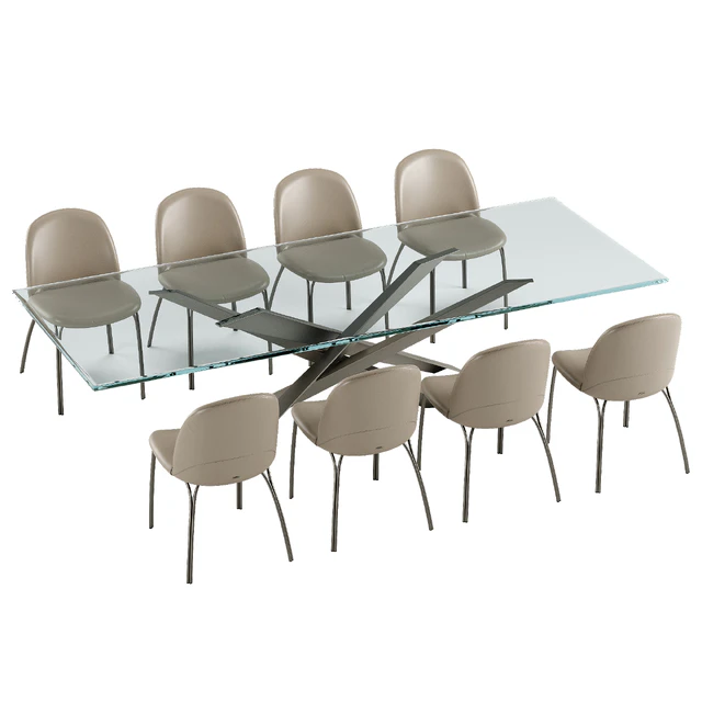 Cattelan Italia Lancer table Holly chair set — Скачать