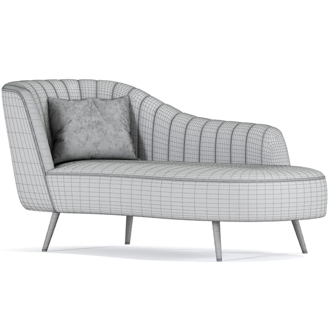 Baxton Kailyn Glam Chaise Lounge — Descargar