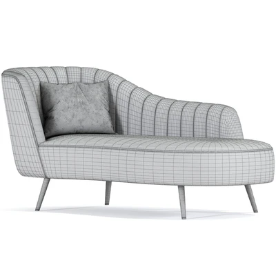 Baxton Kailyn Glam Chaise Lounge — Ver 3