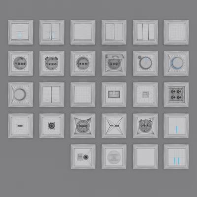 OM Sockets and switches Werkel (black) — Ver 2