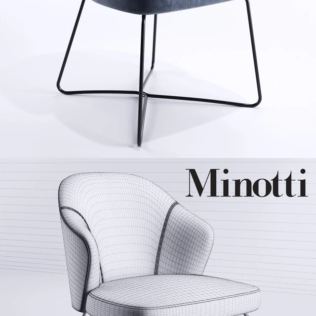 Minotti Leslie Steel Base — Descargar